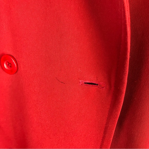 Talbots Petites Long Red Peacoat Formal Dress Jacket - Picture 14 of 14